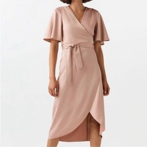 New VETTA Wrap + Slip Dress Limited Edition Champagne Capsule Women’s Small NWT